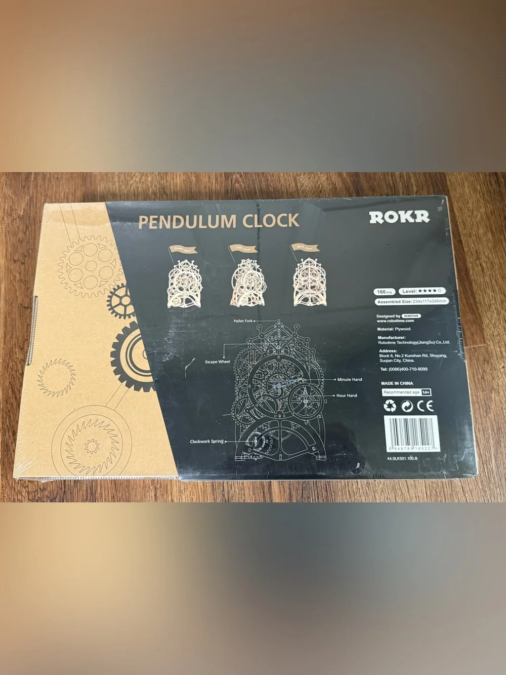 ROKR 3D wooden Pendulum Clock puzzle - mechanical gears